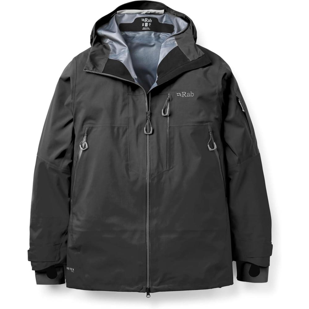 imageRab Mens Khroma Latok GoreTex Pro Jacket  GTX Waterproof Breathable Coat for Skiing ampamp Backcountry TouringBlack