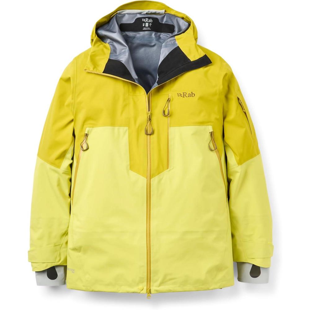 imageRab Mens Khroma Latok GoreTex Pro Jacket  GTX Waterproof Breathable Coat for Skiing ampamp Backcountry TouringDark PollenPollen