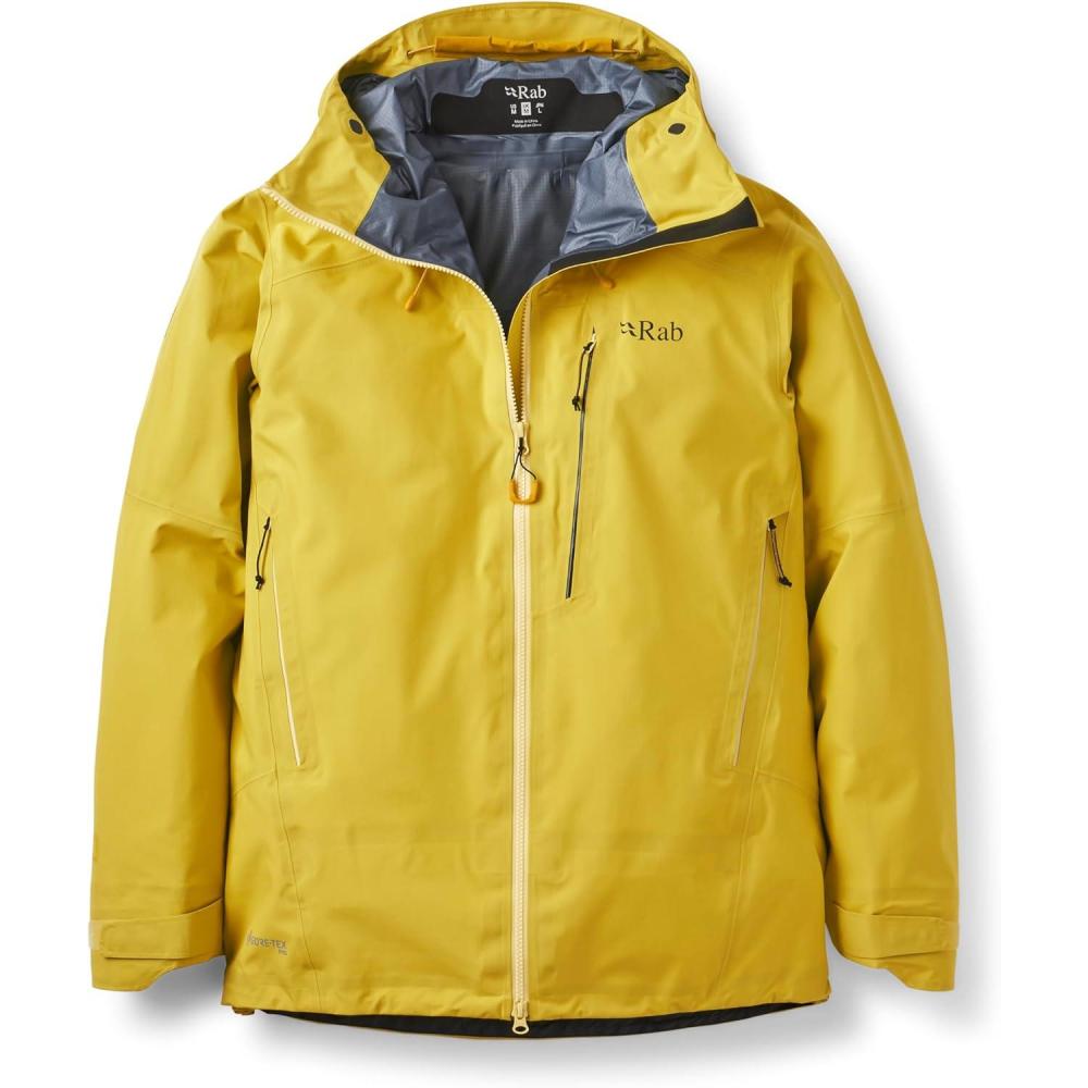 imageRab Mens Latok Alpine GTX Jacket  GoreTex Waterproof Breathable Coat for Climbing ampamp MountaineeringDark Pollen