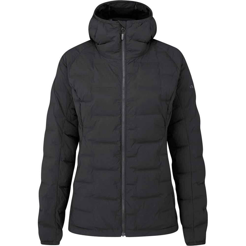 imageRab Womens Cubit Stretch Down Hoody  Lightweight Down Coat for Trekking Climbing ampamp SkiingEbony