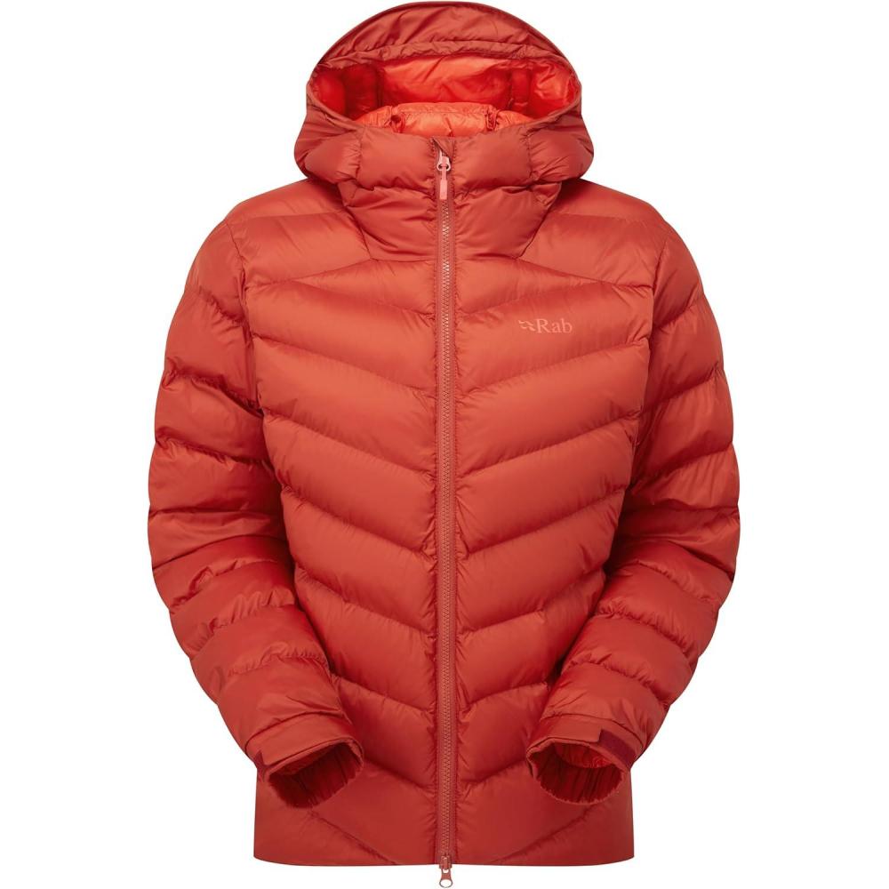 imageRab Womens Nebitron Pro Hooded Jacket Lightweight ampamp Insulated for Hiking ampamp MountainTuscan Red
