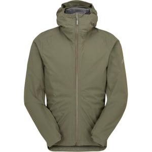 Rab Men’s Cinder Downpour Light Jacket Lightweight Waterproof Coat for Mountain Biking, Cycling, & Commuting(Light Khaki)