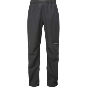 Rab Men’s Downpour Eco Pants Waterproof Breathable Rain Pants for Hiking and Trekking(Black)
