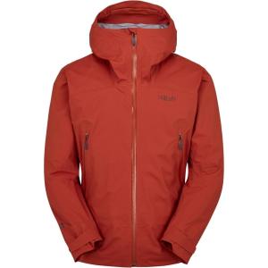 Rab Men’s Firewall Light Jacket Lightweight Waterproof Hooded Coat for Hiking & Trekking(Tuscan Red)