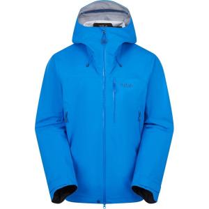 Rab Men’s Firewall Mountain Jacket – Lightweight Waterproof Hooded Coat for Climbing & Hiking(Maya Blue)