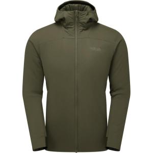 Rab Men’s Xenair Alpine Flex Jacket – Hooded Synthetic Insulated Coat for Hiking & Mountaineering(Green Olive)