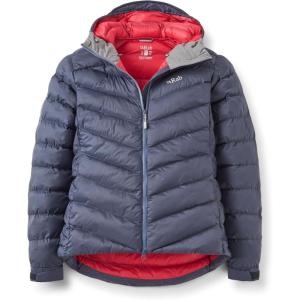 Rab Women’s Nebitron Pro Hooded Jacket, Lightweight & Insulated for Hiking & Mountain(Steel)