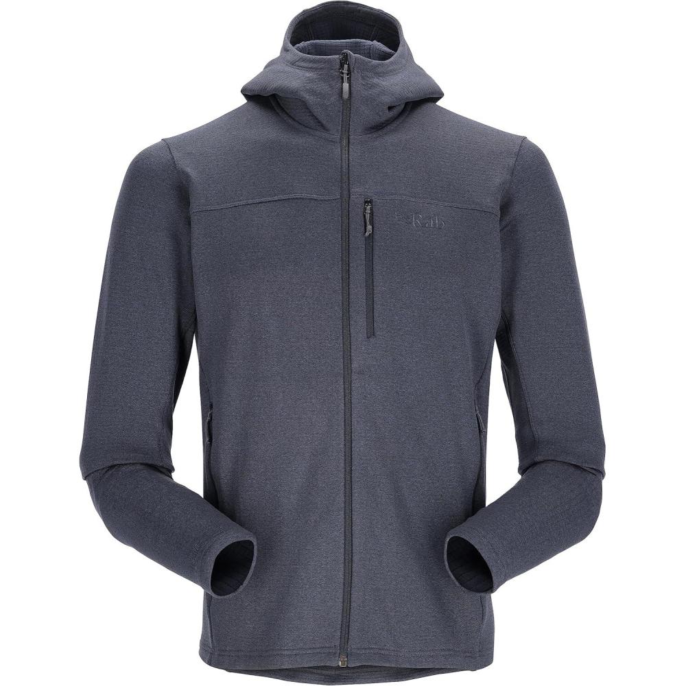imageRab Mens Graviton Hoody Stretch Fleece Jacket for Hiking Climbing ampamp Casual UseBeluga
