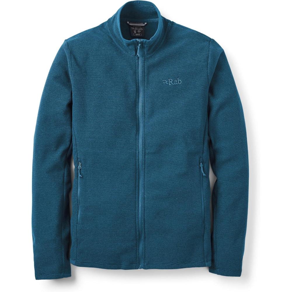 imageRab Mens Stavel Jacket  Warm Midweight Fleece Coat for Hiking Climbing ampamp SkiingTempest Blue