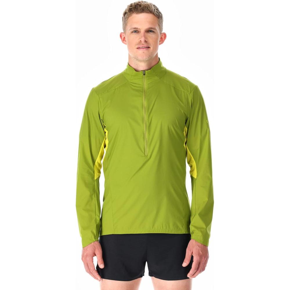 imageRab Mens Windveil PullOn Ultralight Windproof Shell Jacket for Hiking Trail Running and ClimbingAspen GreenZest