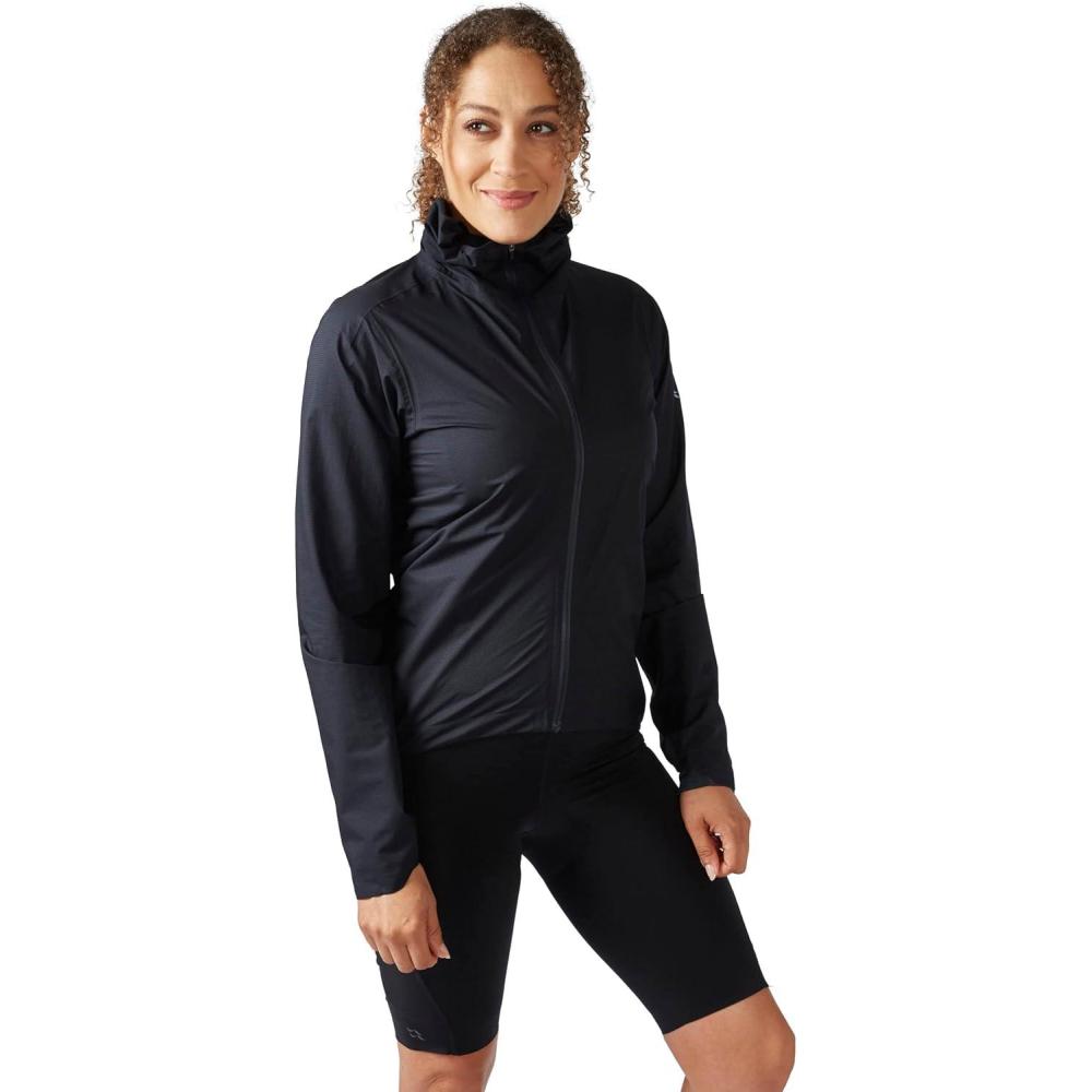imageRab Womens Cinder Phantom Jacket  Lightweight Waterproof Coat for Mountain Biking Cycling ampamp CommutingEbony