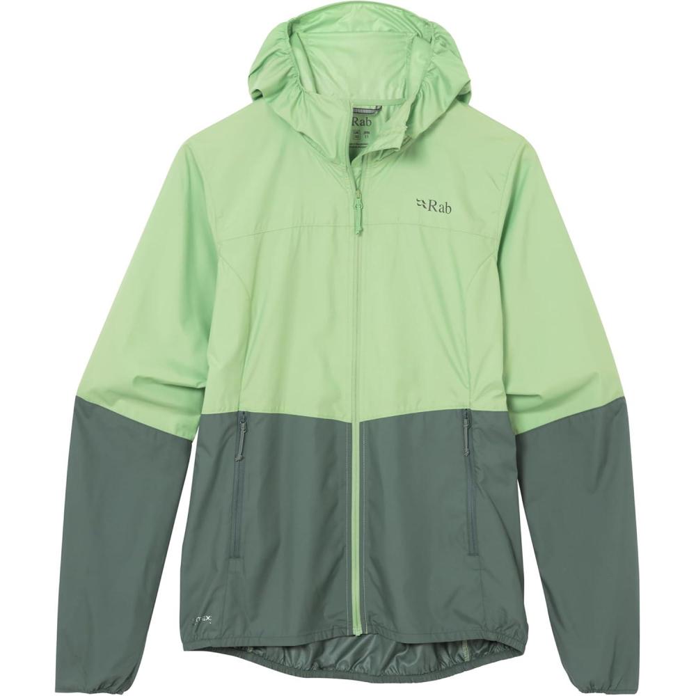 imageRab Womens Windgather Hoody  Ultralight Windproof Shell Jacket for Hiking Trail Running ampamp ClimbingFig GreenSage