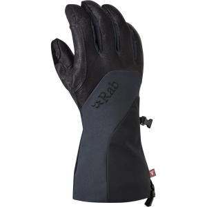 Rab Khroma Freeride GTX Waterproof Breathable Gore-tex Leather Gloves for Skiing and Mountaineering(Black)