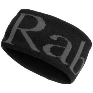 Rab Knitted Logo Headband – Fleece Ear Warmers for Trail Running, Hiking, & Skiing – Anthracite – One Size