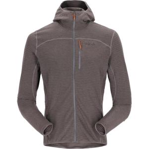 Rab Men’s Ascendor Light Hoody – Fleece Hooded Full-Zip Jacket for Climbing, Skiing, & Mountaineering(Grey)