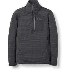Rab Men’s Ascendor Light Pull-On – Half-Zip Fleece for Climbing, Skiing, & Mountaineering(Black)