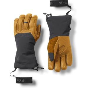 Rab Men’s Guide GTX Gauntlets – Waterproof Breathable Gore-Tex Insulated Gloves for Skiing & Mountaineering(Black/Tan)