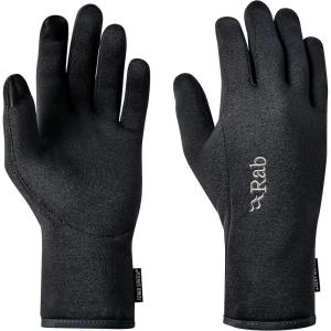 Rab Men’s Power Stretch Contact Gloves Lightweight Liners for Hiking and Skiing(Black)
