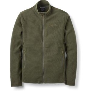 Rab Men’s Stavel Jacket – Warm Midweight Fleece Coat for Hiking, Climbing, & Skiing(Army)