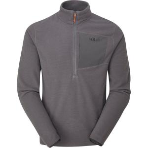 Rab Men’s Tecton Pull-On – Half-Zip Lightweight Fleece Jacket for Hiking & Climbing(Graphene)