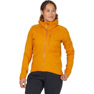 Rab Women’s Cinder Kinetic Waterproof Jacket – Lightweight Coat for Biking, Cycling, & Commuting(Marmalade)