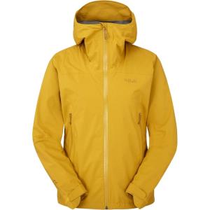 Rab Women’s Downpour Light Jacket – Lightweight Waterproof Hooded Coat for Hiking & Trekking(Sahara)