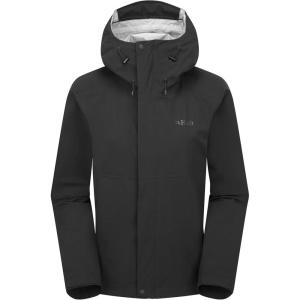 Rab Women’s Firewall Jacket – Lightweight Waterproof Hooded Coat for Climbing & Hiking(Black)