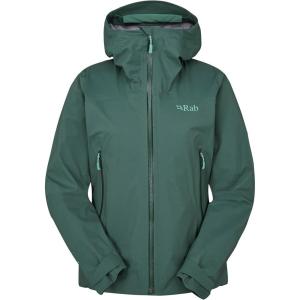 Rab Women’s Firewall Light Jacket Lightweight Waterproof Hooded Coat for Hiking & Trekking(Green Slate)