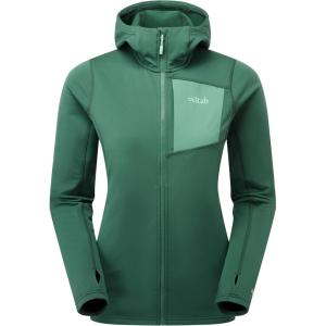 Rab Women’s Superflux Hoody – Lightweight Fleece Jacket for Hiking & Climbing(Green Slate)