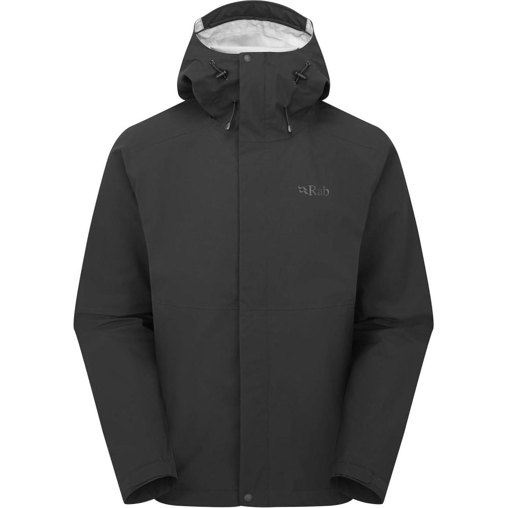 imageRab Mens Firewall Jacket  Lightweight Waterproof Hooded Coat for Climbing ampamp HikingBlack