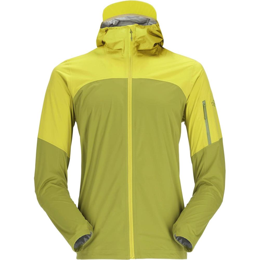 imageRab Mens Kinetic Ultra Stretch Waterproof Breathable Jacket for Hiking and Trail RunningAspen GreenZest