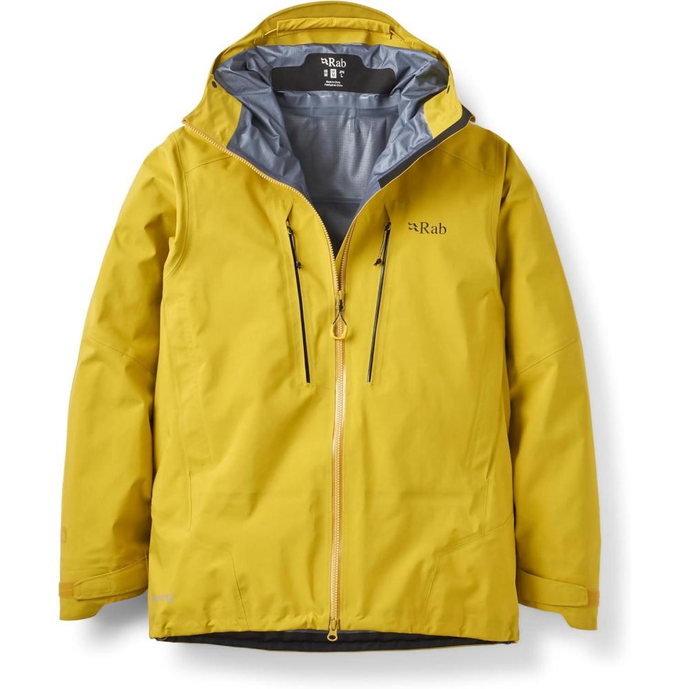 imageRab Mens Latok GTX Jacket  GoreTex Waterproof Breathable Coat for Climbing ampamp MountaineeringDark Pollen
