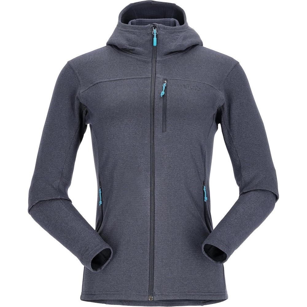 imageRab Womens Graviton Hoody Stretch Fleece Jacket for Hiking Climbing ampamp Casual UseBeluga