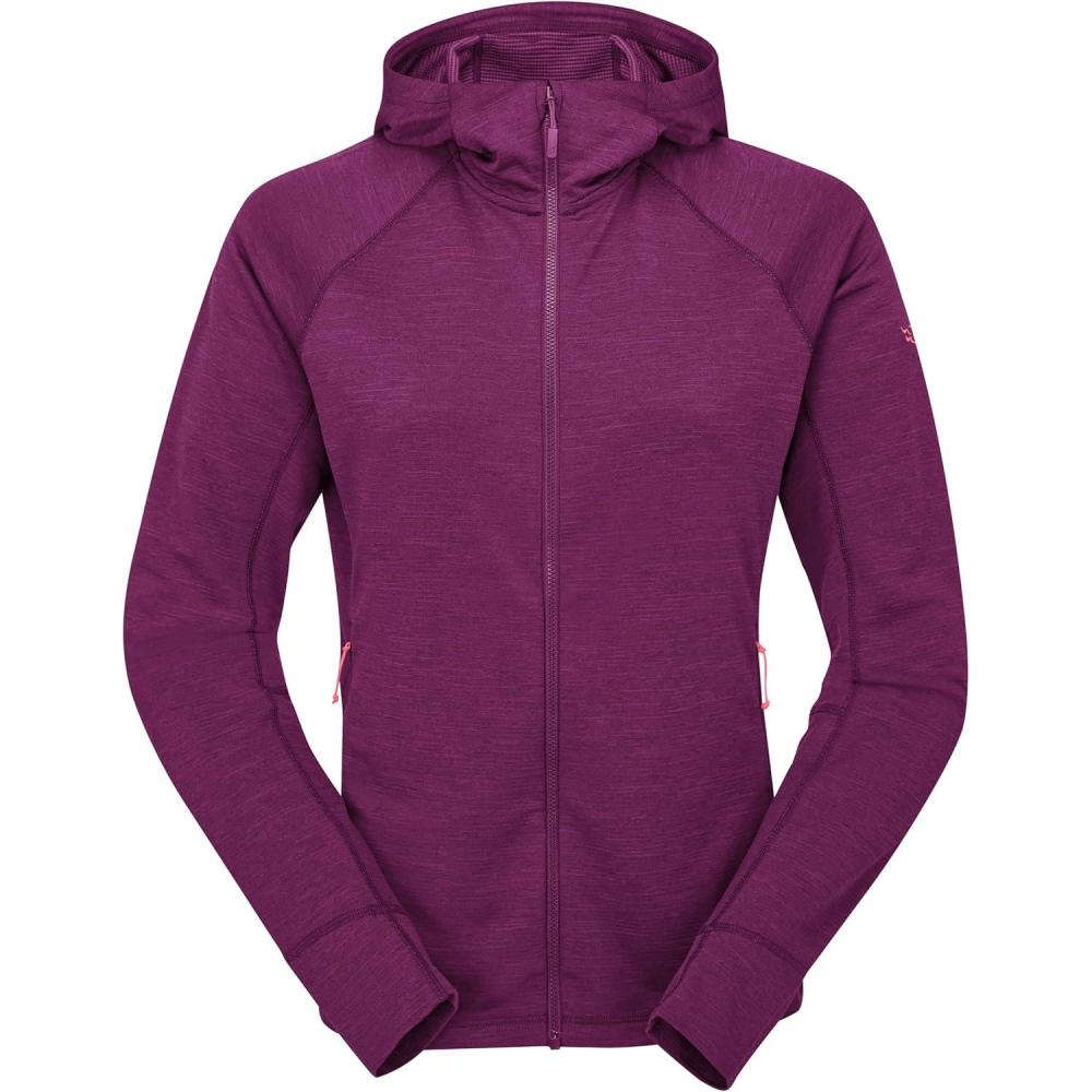 imageRab Womens Planar Hoody  Lightweight Breathable Hooded Coat for Hiking ampamp ClimbingPlum