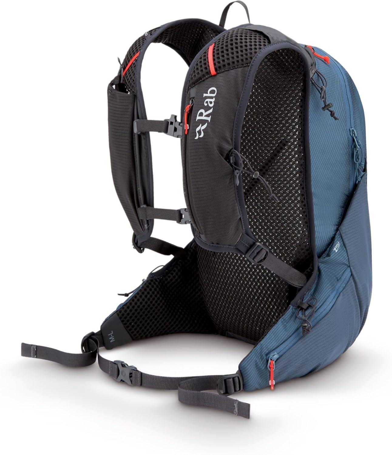 imageRab Nitron Lightweight Hydration Pack Comfortable Daypack for Hiking Trekking ampamp Trail Running Dark PewterAnthracite 25Liter Back Length MediumOrion Blue