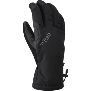 Rab Men’s Storm Waterproof Gloves – Breathable Synthetic Insulated Gloves for Skiing & Snowboarding(Black/Black)