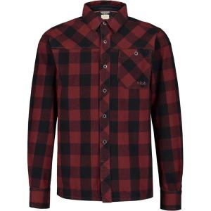 Rab Men’s Boundary Shirt – Long-Sleeve Button-Up for Hiking & Casual Wear(Oxblood Red Check)