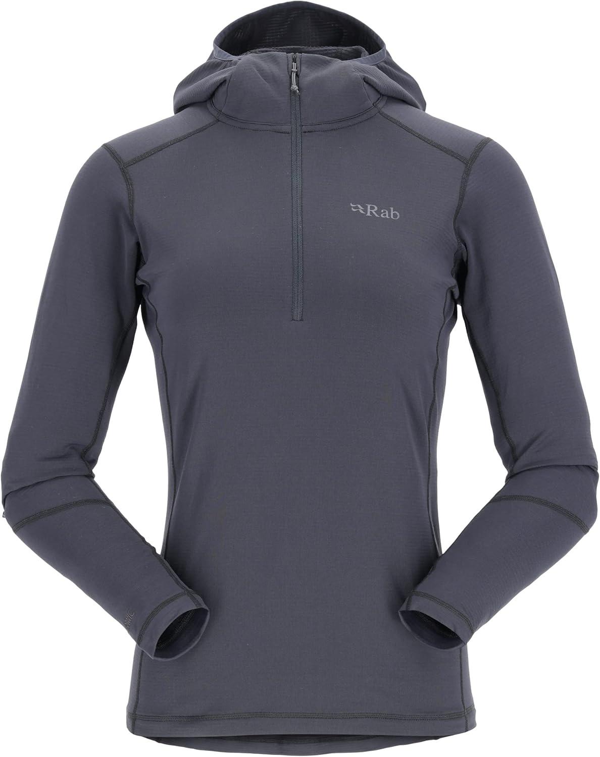 imageRab Womens Conduit Hoody Lightweight Breathable Hooded Fleece Jacket for Hiking Climbing Skiing and MountaineeringBeluga