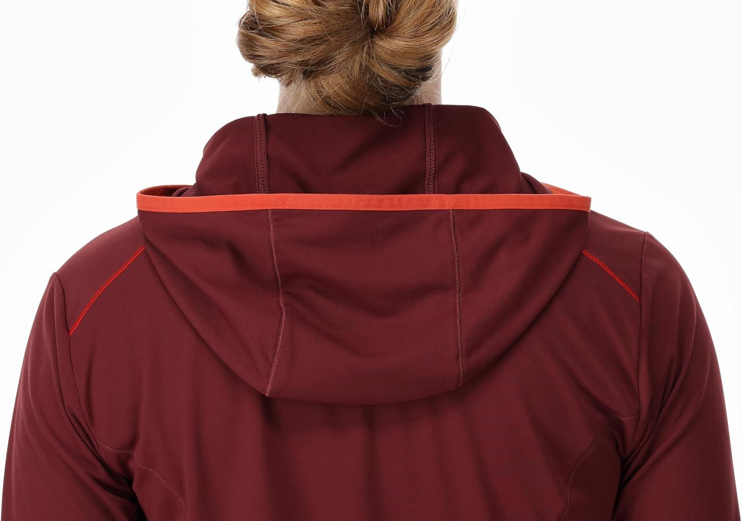 imageRab Womens Force Hoody Lightweight LongSleeve Hooded Baselayer Shirt for Hiking Climbing amp Trail RunningDeep Heather