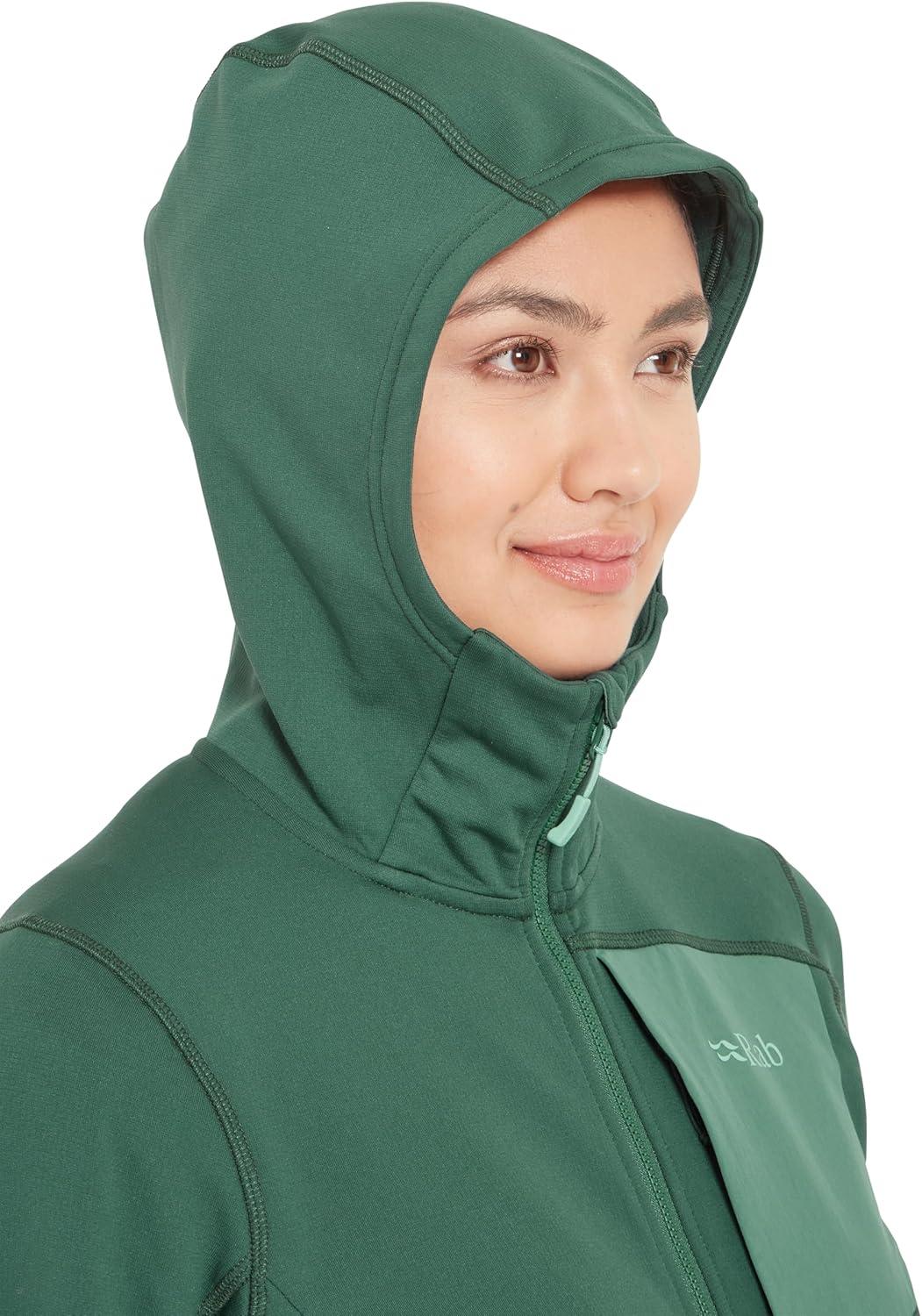 imageRab Womens Superflux Hoody Lightweight Fleece Jacket for Hiking amp ClimbingGreen Slate