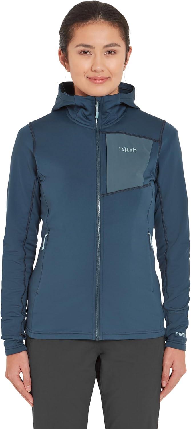 imageRab Womens Superflux Hoody Lightweight Fleece Jacket for Hiking amp ClimbingTempest Blue