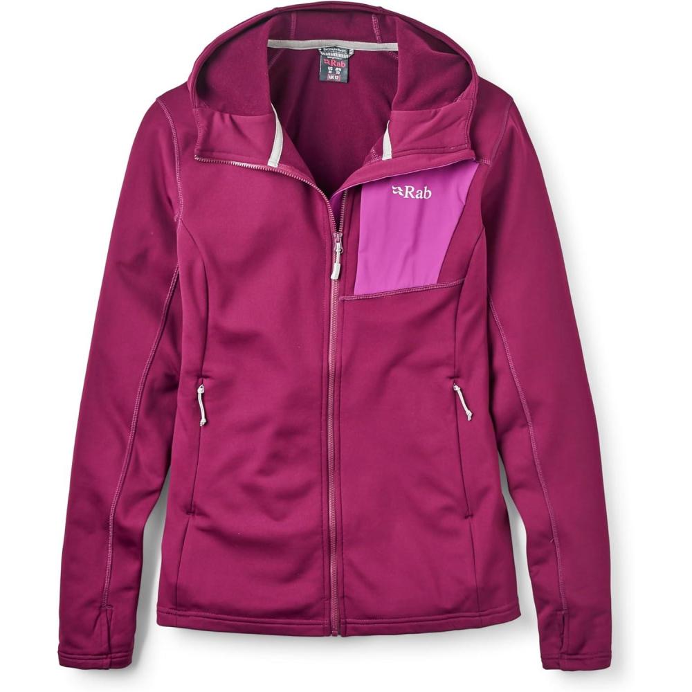 imageRab Womens Superflux Hoody Lightweight Fleece Jacket for Hiking amp ClimbingMulberry