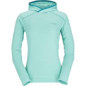 Rab Women’s Force Hoody – Lightweight Long-Sleeve Hooded Baselayer Shirt for Hiking, Climbing, & Trail Running(Meltwater)