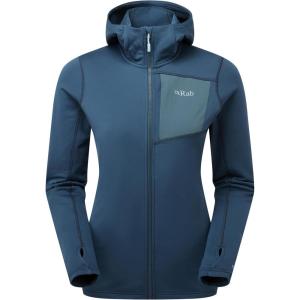 Rab Women’s Superflux Hoody – Lightweight Fleece Jacket for Hiking & Climbing(Tempest Blue)