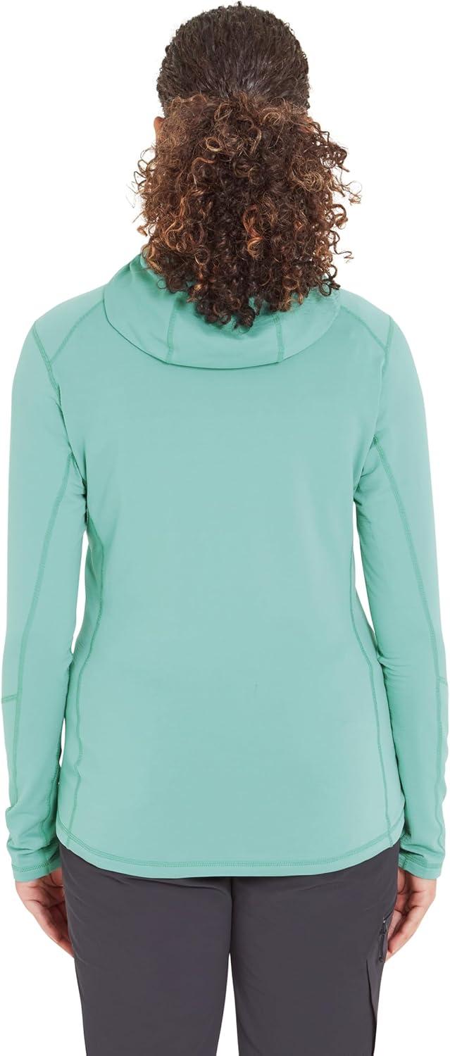 imageRab Womens Conduit Hoody Lightweight Breathable Hooded Fleece Jacket for Hiking Climbing Skiing and MountaineeringGlacier Blue