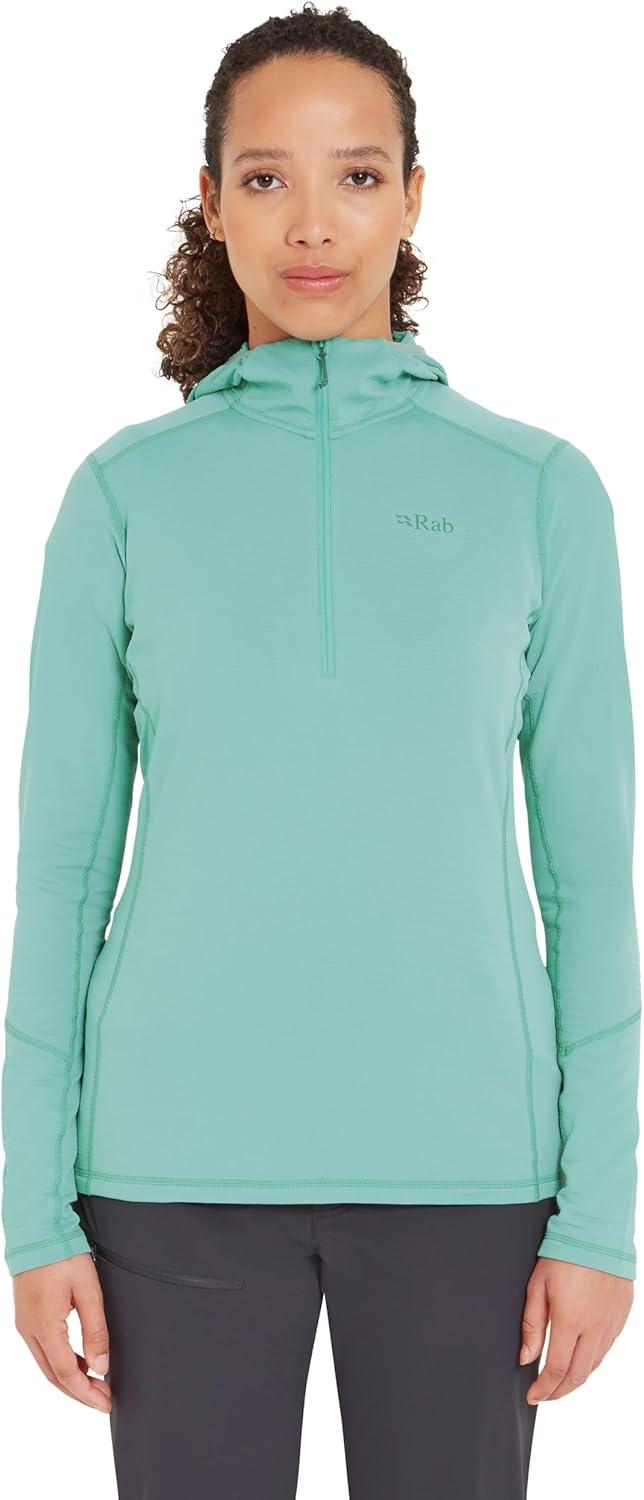 imageRab Womens Conduit Hoody Lightweight Breathable Hooded Fleece Jacket for Hiking Climbing Skiing and MountaineeringGlacier Blue