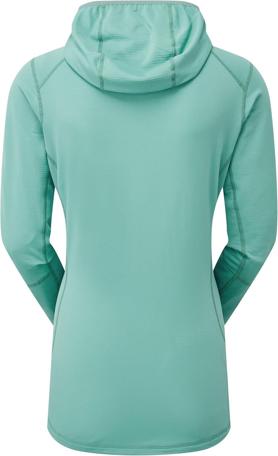 imageRab Womens Conduit Hoody Lightweight Breathable Hooded Fleece Jacket for Hiking Climbing Skiing and MountaineeringGlacier Blue