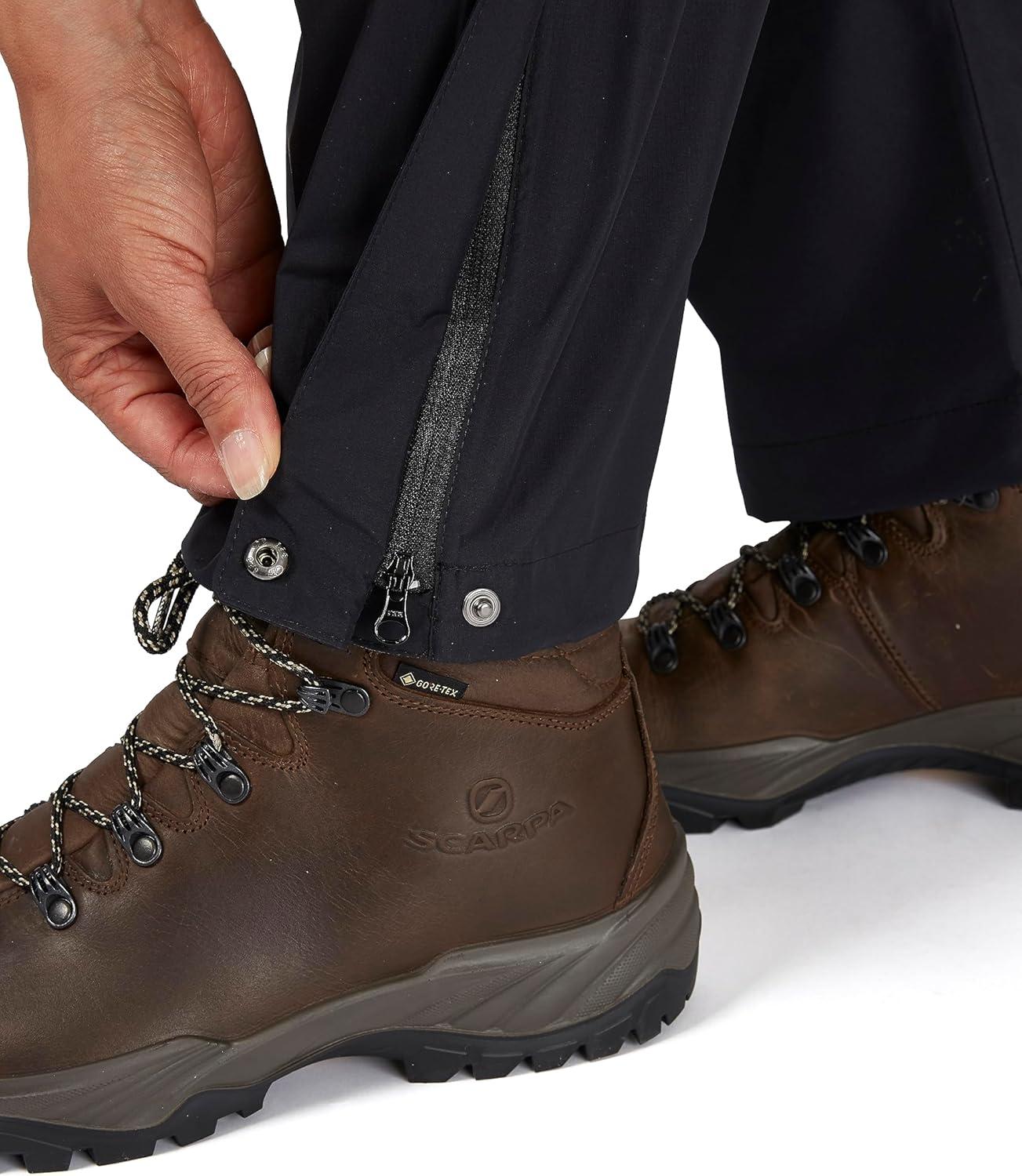 imageRab Womens Downpour Eco Pants Waterproof Breathable Rain Pants for Hiking and TrekkingBlack