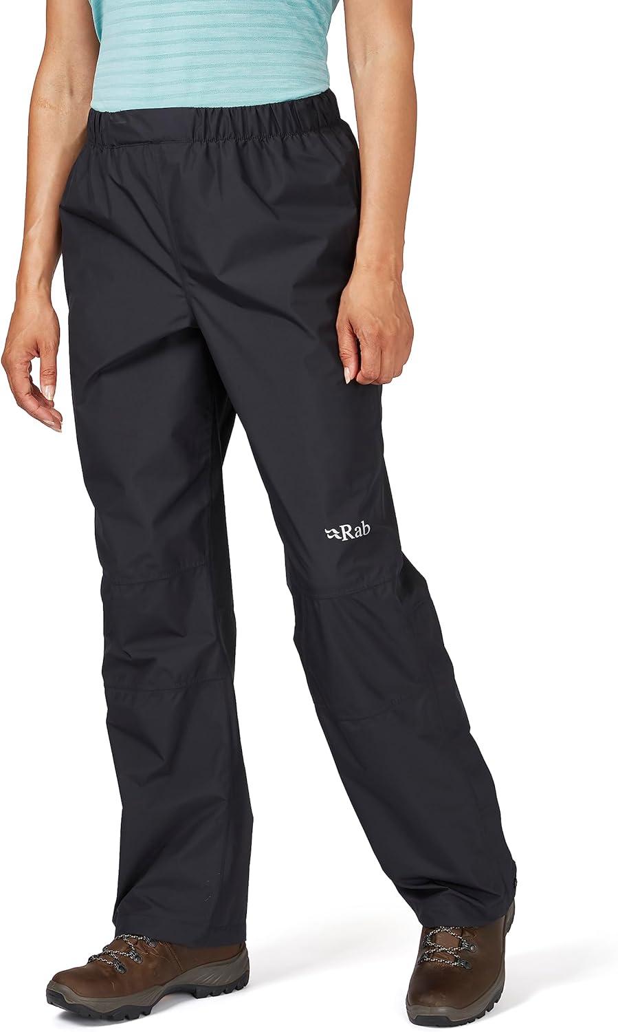 imageRab Womens Downpour Eco Pants Waterproof Breathable Rain Pants for Hiking and TrekkingBlack