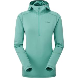 Rab Women’s Conduit Hoody Lightweight Breathable Hooded Fleece Jacket for Hiking, Climbing, Skiing, and Mountaineering(Glacier Blue)
